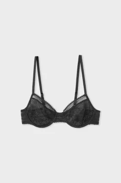 Soutien-gorge en dentelle avec bijou doré
