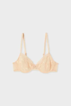 Soutien-gorge en dentelle avec bijou doré