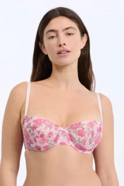 Soutien-gorge N.9 - Balconnet en dentelle avec fleurs