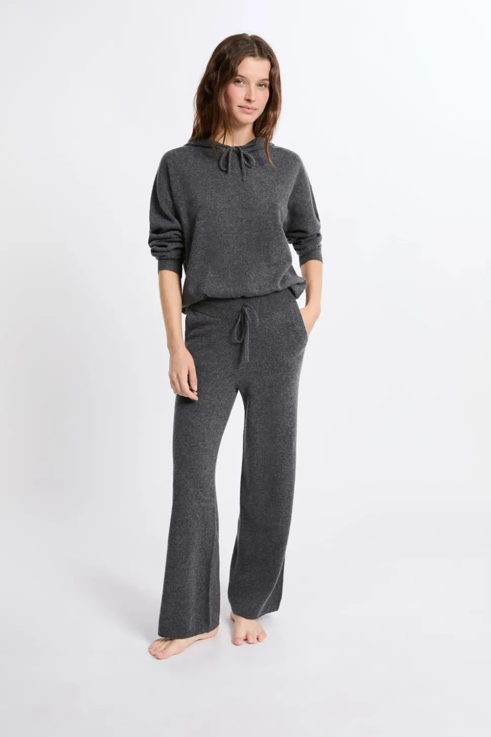 Sudadera con capucha de cashmere