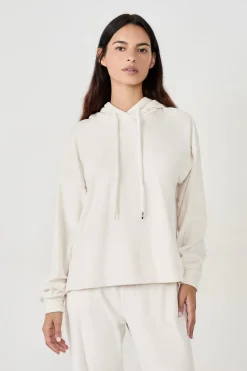 Sudadera con capucha efecto terciopelo