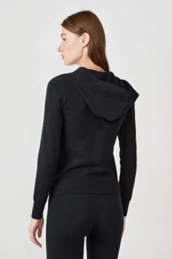 Sudadera con capucha y cremallera de algodón