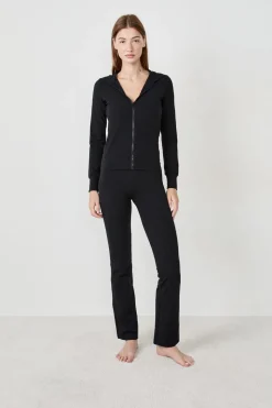 Sudadera con capucha y cremallera de algodón