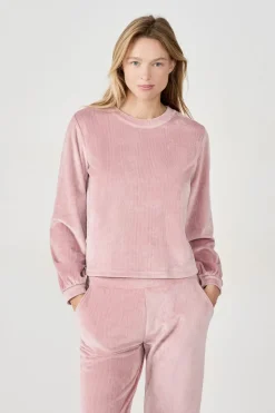 Sudadera con efecto terciopelo