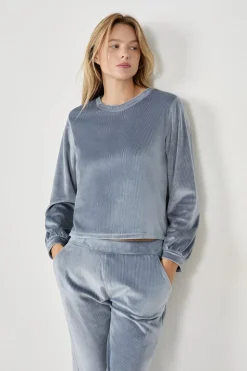 Sudadera con efecto terciopelo