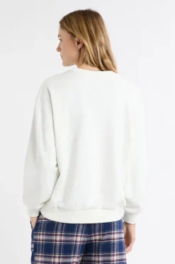 Sudadera de algodón con estampado de esquiadores