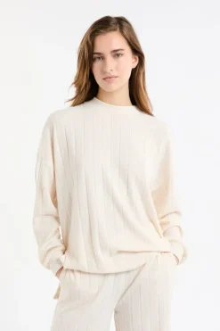 Sudadera de pijama con cuello redondo