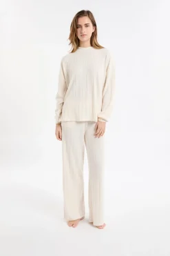 Sudadera de pijama con cuello redondo