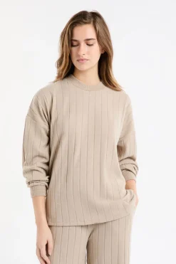 Sudadera de pijama con cuello redondo