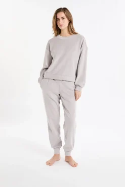 Sudadera de pijama con cuello redondo