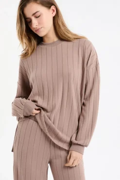 Sudadera de pijama con cuello redondo