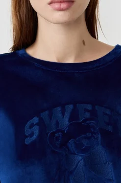 Sudadera de pijama con efecto terciopelo