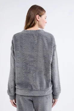 Sudadera de pijama con efecto terciopelo