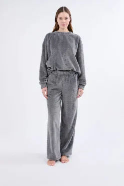 Sudadera de pijama con efecto terciopelo