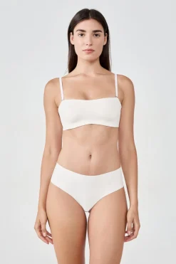 Sujetador bandeau aros suaves tirantes desmontables