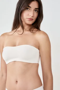 Sujetador bandeau aros suaves tirantes desmontables