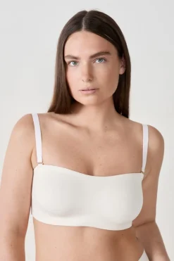 Sujetador bandeau aros suaves tirantes desmontables