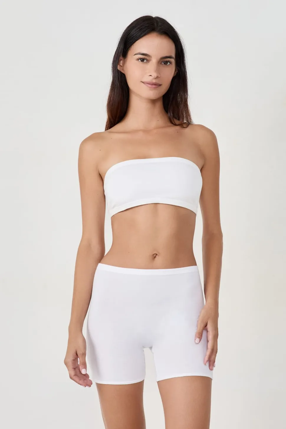 Sujetador bandeau con aros de algodón orgánico elástico