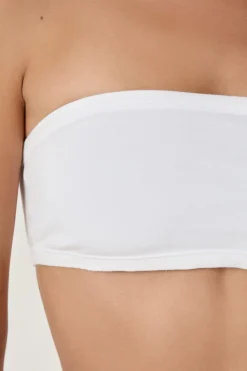 Sujetador bandeau con aros de algodón orgánico elástico