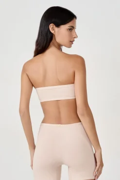 Sujetador bandeau con aros de algodón orgánico elástico