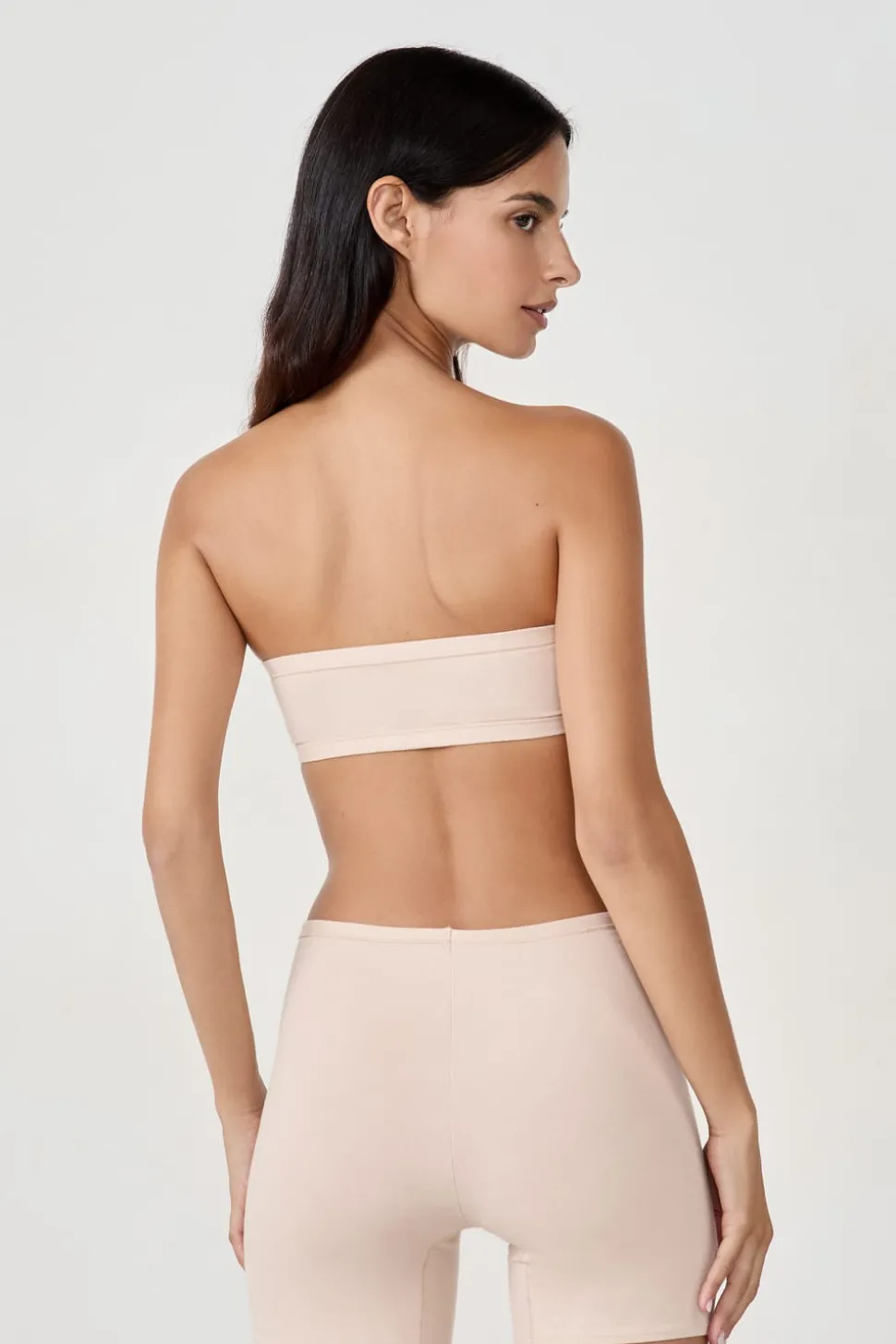 Sujetador bandeau con aros de algodón orgánico elástico