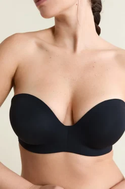 Sujetador bandeau, copas C-E, tirantes desmontables