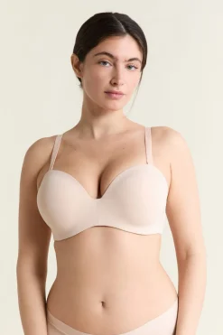 Sujetador bandeau, copas C-E, tirantes desmontables