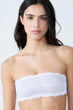 Sujetador bandeau de encaje