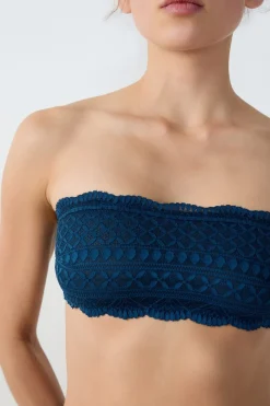 Sujetador bandeau de encaje