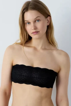 Sujetador bandeau de encaje