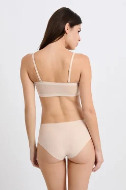 Sujetador bandeau de microfibra