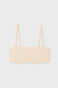 Sujetador bandeau de microfibra