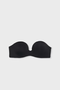 Sujetador bandeau de microfibra