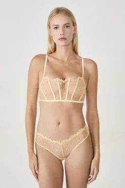 Sujetador bustier con bordado