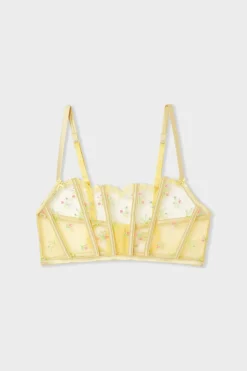 Sujetador bustier con bordado