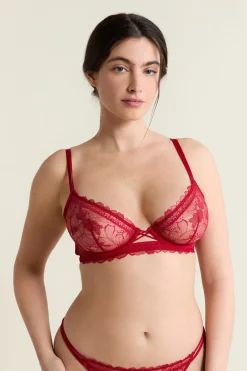 Sujetador clásico de encaje con tirantes dobles