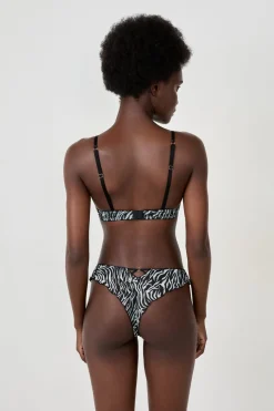 Sujetador clásico de tul cebra