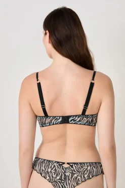 Sujetador clásico de tul cebra