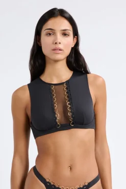 Sujetador con aros de microfibra