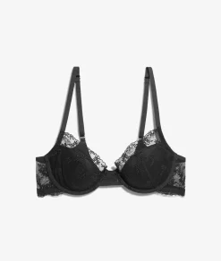 Sujetador copa fina con bordados florales. Copa B-E