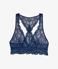 Sujetador de encaje tejido brillante