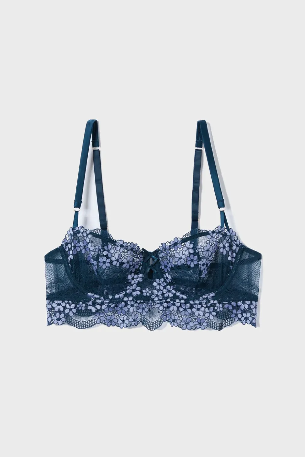 Sujetador N. 9 - Balconnet con bordado floral