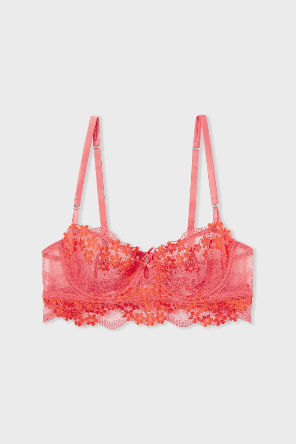 Sujetador N. 9 - Balconnet con bordado floral