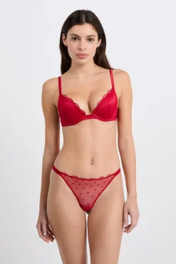 Sujetador N. 2 - Push-up escotado con detalles bordados