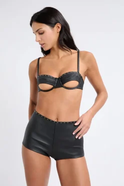 Sujetador N.9 - Balconnet de cuero