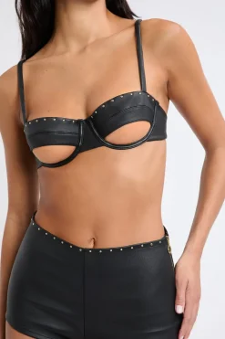 Sujetador N.9 - Balconnet de cuero