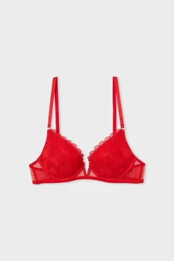 Sujetador N.2 - Push-up escote pronunciado con bordado de corazones