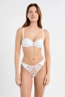 Sujetador push up balconnet de encaje y satén