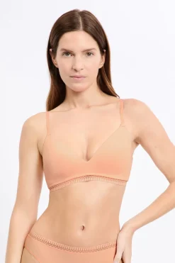 Sujetador sin aros de copa fina de algodón