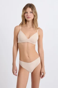 Sujetador sin aros de copas finas de microfibra